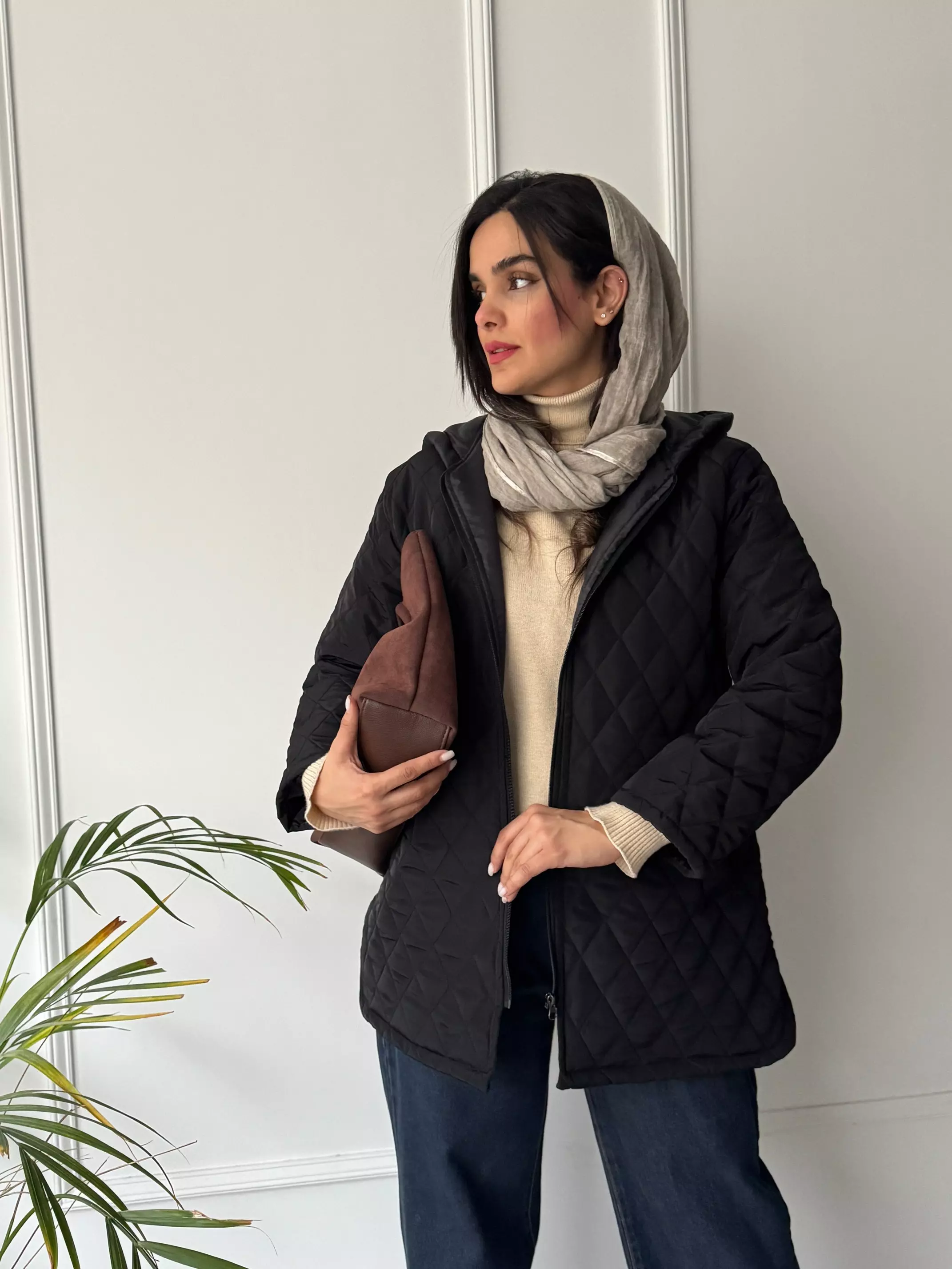 کاپشن زنانه کلاهدار آستردار ونوس